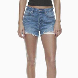Aritzia Denim Forum The Ex-Boyfriend Hi-Rise Straight Denim Short Size 26